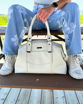 Oat | Prairie Faux Leather | ½ Yard Precut (18" x 53") - Emmaline Bags Inc. - Fabric