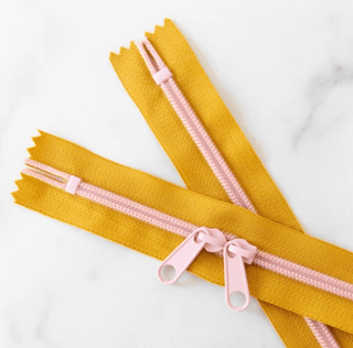 Ochre | 30" Nylon Coil Zipper | *Size #5* with Two Pulls - Emmaline Bags Inc.-Bag Zippers