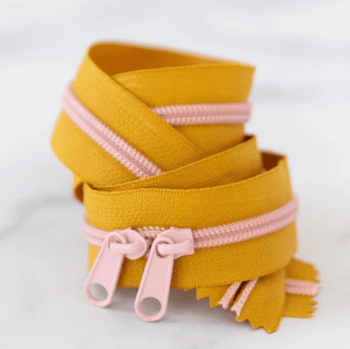Ochre | 30" Nylon Coil Zipper | *Size #5* with Two Pulls - Emmaline Bags Inc.-Bag Zippers