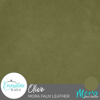 Olive | Mora Faux Leather - Emmaline Bags Inc. - Fabric