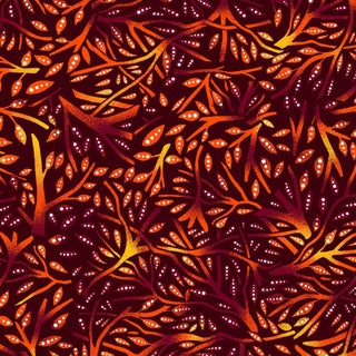 Orange Branches | July Moon by Betty Albert (¼ Yard) - Emmaline Bags Inc.-Fabric