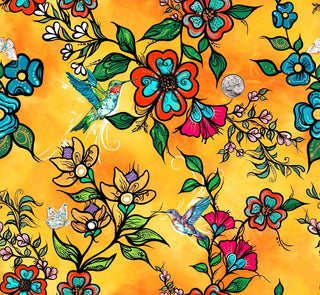 Orange Floral | Tranquility by Carla Joseph (¼ Yard) - Emmaline Bags Inc. - Fabric