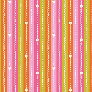 Orange Zippers | Bits and Bobs by Sarah Hearts (¼ Yard) - Emmaline Bags Inc.-Fabric