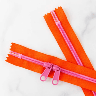 Orangetastic | 30" Nylon Coil Zipper | *Size #5* with Two Pulls - Emmaline Bags Inc.-Bag Zippers