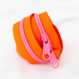 Orangetastic | 30" Nylon Coil Zipper | *Size #5* with Two Pulls - Emmaline Bags Inc.-Bag Zippers