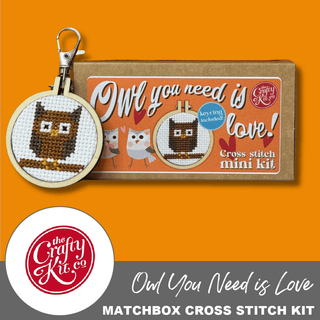Owl You Need is Love | Mini Matchbox Cross Stitch Kit - Emmaline Bags Inc. - Sewing Supplies & Notions