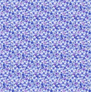 Packed Petals • Rhapsody in Blue by Northcott Studio (1/4 yard) - Emmaline Bags Inc.