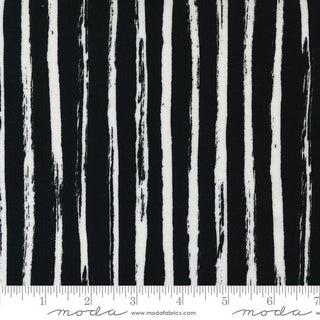 Painted Stripes in Black // Playgrounds (1/4 yard) - Emmaline Bags Inc.