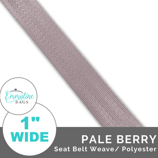 Pale Berry - Seat Belt Webbing (Per 1 Yard) - 1" Wide (25 mm) - Emmaline Bags Inc. - Straps & Handles