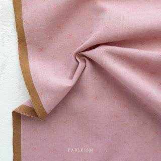 Pansy Pink // Sprout Wovens by Fableism Wovens - (1/4 yard) - Emmaline Bags Inc.