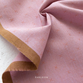 Pansy Pink // Sprout Wovens by Fableism Wovens - (1/4 yard) - Emmaline Bags Inc.