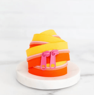 Papaya Punch | 30" Nylon Coil Zipper | *Size #5* with Two Pulls - Emmaline Bags Inc.-Bag Zippers
