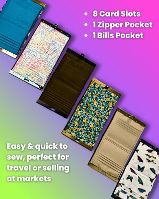 Paper Booklet Pattern | The Juniper Clasp Wallet - Emmaline Bags Inc. - Sewing Patterns