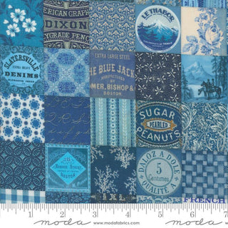 Patchwork in Blue • Curated in Color (1/4 yard) - Emmaline Bags Inc.
