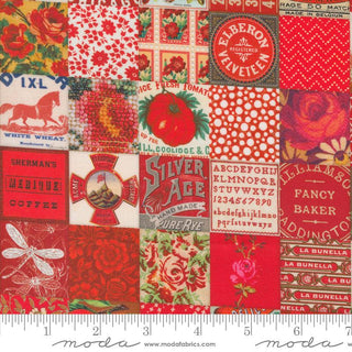 Patchwork in Red • Curated in Color (1/4 yard) - Emmaline Bags Inc.