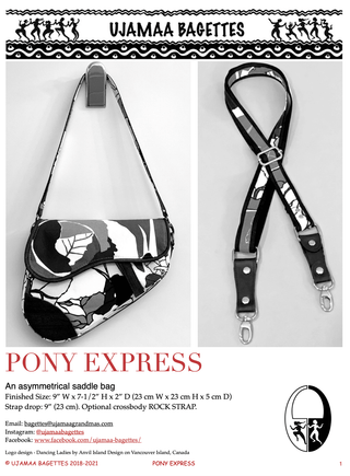 PDF - Pony Express by UJAMAA BAGETTES - Emmaline Bags Inc. - Sewing Patterns