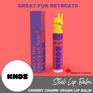 Peace Cherry Charm Vegan Lip Balm | KNDZ - Emmaline Bags Inc.-Sewing Supplies & Notions