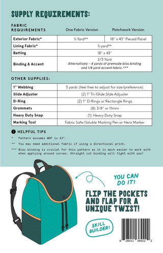 Pembina Backpack by The Blanket Statement (Printed Paper Pattern) - Emmaline Bags Inc.-Sewing Patterns
