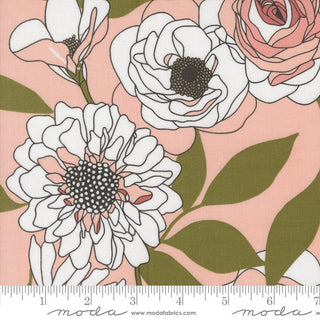 Peony Cabbage Rose // Botany by Alli K Design (1/4 yard) - Emmaline Bags Inc.