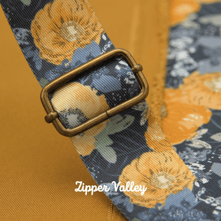 Peony Party | Zipper Valley Printed Webbing (6 Yards) | 1 ½" Wide (38 mm) - Emmaline Bags Inc. - Straps & Handles
