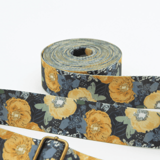 Peony Party | Zipper Valley Printed Webbing (6 Yards) | 1 ½" Wide (38 mm) - Emmaline Bags Inc. - Straps & Handles