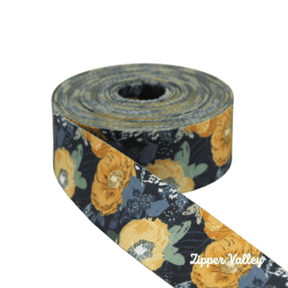 Peony Party | Zipper Valley Printed Webbing (6 Yards) | 1 ½" Wide (38 mm) - Emmaline Bags Inc. - Straps & Handles