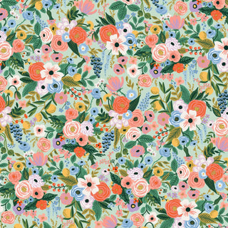 Petite Garden Party in Mint • Orchard (1/4 yard) - Emmaline Bags Inc.