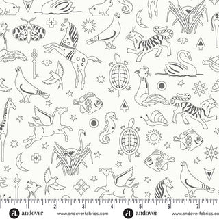 Philately Whisker | Shadow 2026 by Alison Glass (¼ Yard) - Emmaline Bags Inc.-Fabric
