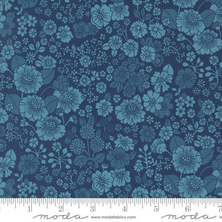 Piccadilly in Navy • Chelsea Garden by Moda (1/4 yard) - Emmaline Bags Inc.