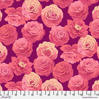 Pink Camellia // Nation of Flowers for FreeSpirit (1/4 yard) - Emmaline Bags Inc.