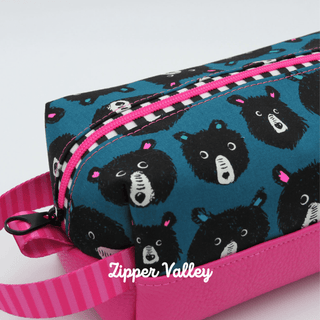 Pink Chunky Zebra | Nylon Coil Zipper | Size 5 (3 Yards) - Emmaline Bags Inc. - Bag Zippers