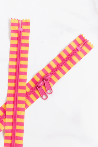 Pink Lemonade | 30" Nylon Coil Zipper | *Size #5* with Two Pulls - Emmaline Bags Inc.-Bag Zippers