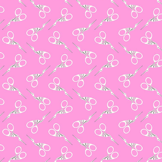 Pink Scissors | Bits and Bobs by Sarah Hearts (¼ Yard) - Emmaline Bags Inc.-Fabric