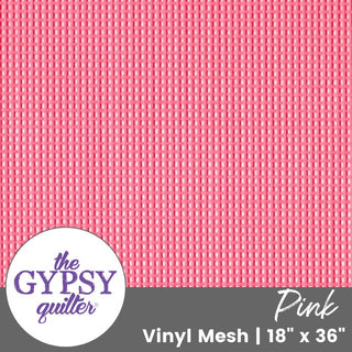 Pink | Vinyl Mesh | 18" x 36" - Emmaline Bags Inc.-Interfacing & Specialty Fabric