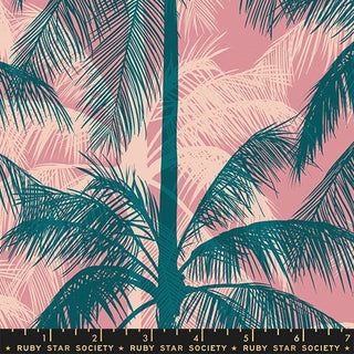 Plum Poolside Palms (Canvas) | Poolside Too by Ruby Star Society (¼ Yard) - Emmaline Bags Inc. - Fabric