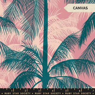Plum Poolside Palms (Canvas) | Poolside Too by Ruby Star Society (¼ Yard) - Emmaline Bags Inc. - Fabric