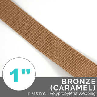 (Poly) Regular Strap Webbing 1" (25mm) Wide (Per 1 Yard) - Emmaline Bags Inc.