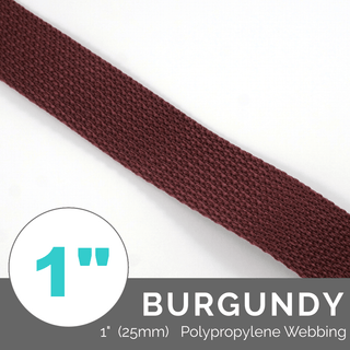 (Poly) Regular Strap Webbing 1" (25mm) Wide (Per 1 Yard) - Emmaline Bags Inc.