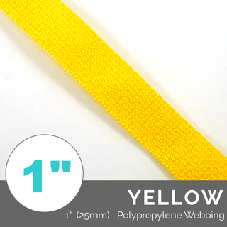 (Poly) Regular Strap Webbing 1" (25mm) Wide (Per 1 Yard) - Emmaline Bags Inc.