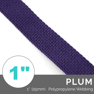 (Poly) Regular Strap Webbing 1" (25mm) Wide (Per 1 Yard) - Emmaline Bags Inc.