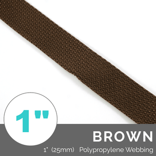 (Poly) Regular Strap Webbing 1" (25mm) Wide (Per 1 Yard) - Emmaline Bags Inc.