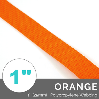 (Poly) Regular Strap Webbing 1" (25mm) Wide (Per 1 Yard) - Emmaline Bags Inc.