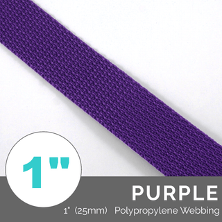 (Poly) Regular Strap Webbing 1" (25mm) Wide (Per 1 Yard) - Emmaline Bags Inc.