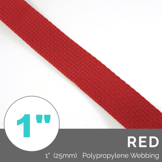 (Poly) Regular Strap Webbing 1" (25mm) Wide (Per 1 Yard) - Emmaline Bags Inc.