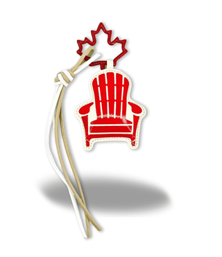 Poof Adirondack Chair w/ Maple Leaf | Bag Charm - Emmaline Bags Inc.-Bag Hardware