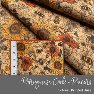 PRINTED PATTERN • Portuguese Cork Fabric • PRECUTS - Emmaline Bags Inc. - Interfacing & Specialty Fabric