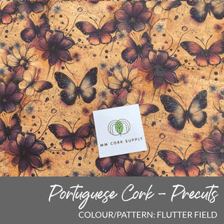 PRINTED PATTERN • Portuguese Cork Fabric • PRECUTS - Emmaline Bags Inc.-Interfacing & Specialty Fabric