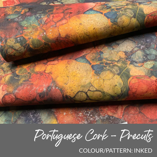 PRINTED PATTERN • Portuguese Cork Fabric • PRECUTS - Emmaline Bags Inc.-Interfacing & Specialty Fabric