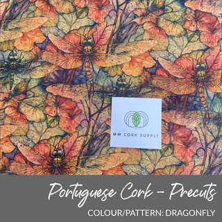 PRINTED PATTERN • Portuguese Cork Fabric • PRECUTS - Emmaline Bags Inc.-Interfacing & Specialty Fabric