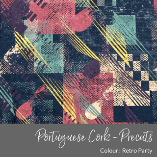 PRINTED PATTERN • Portuguese Cork Fabric • PRECUTS - Emmaline Bags Inc.